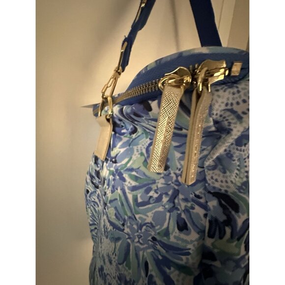 Lilly Pulitzer Wine Carrier Soft Cooler Blue Insulated High Maintenance NWT New - Picture 7 of 9